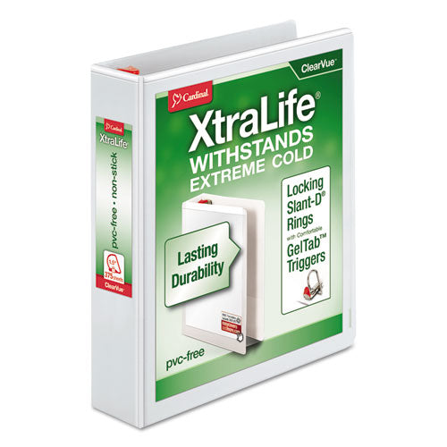 Xtralife Clearvue Non-stick Locking Slant-d Ring Binder, 3 Rings, 1.5