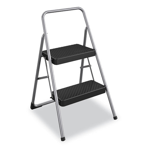 2-step Folding Steel Step Stool, 200 Lb Capacity, 28.13