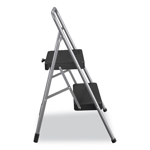 2-step Folding Steel Step Stool, 200 Lb Capacity, 28.13