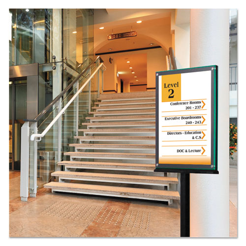 Double-sided Magnetic Sign Display, 8.5 X 11 Insert, 56