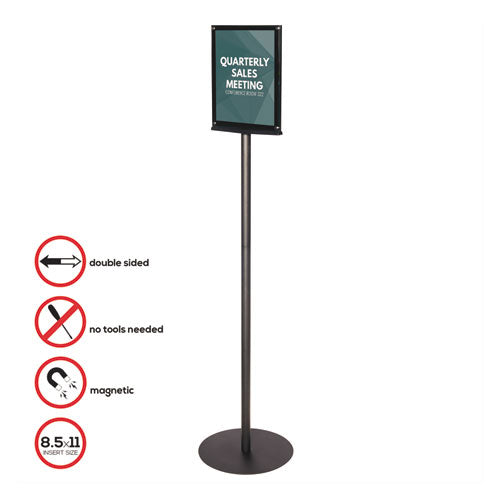 Double-sided Magnetic Sign Display, 8.5 X 11 Insert, 56