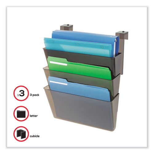 Docupocket Three-pocket File Partition Set, 3 Sections, Letter Size, 13