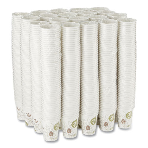 Pathways Paper Hot Cups, 10 Oz, White/brown, 50/sleeve, 20 Sleeves/carton