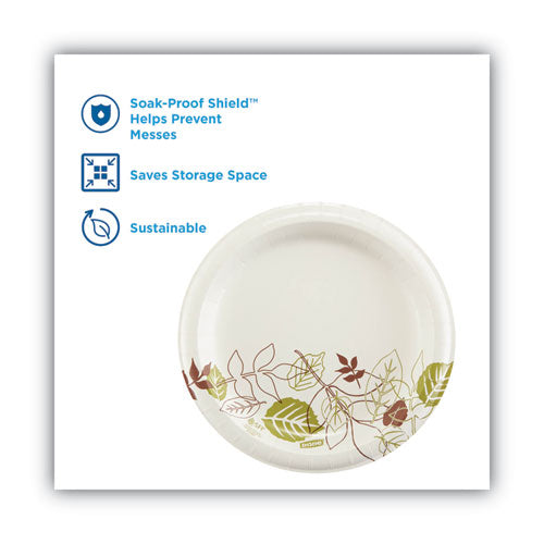 Pathways Soak-proof Shield Mediumweight Paper Plates, Wisesize, 8.5