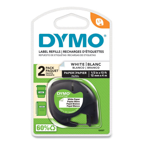 Letratag Paper Label Tape Cassettes, 0.5