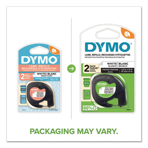 Letratag Paper Label Tape Cassettes, 0.5