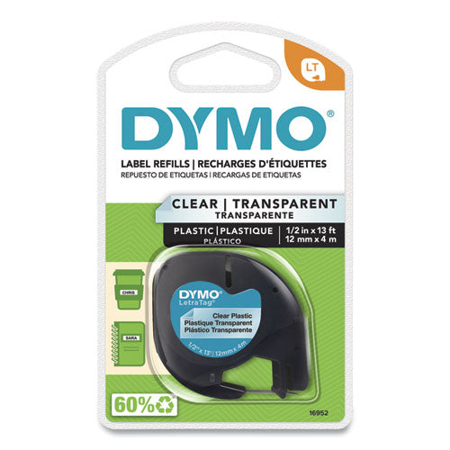 Letratag Plastic Label Tape Cassette, 0.5