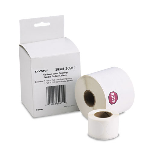 Visitor Management Time-expiring Name Badges, Adhesive, 2.25