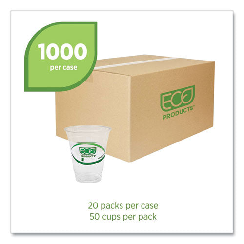 Greenstripe Renewable And Compostable Cold Cups, 12 Oz, Clear, 50/pack, 20 Packs/carton