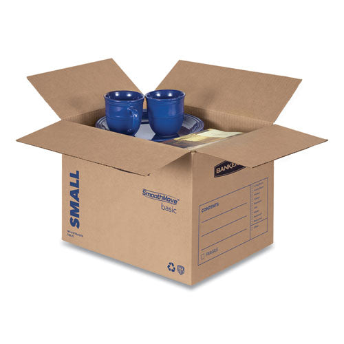 Smoothmove Basic Moving Boxes, Regular Slotted Container (rsc), Small, 12