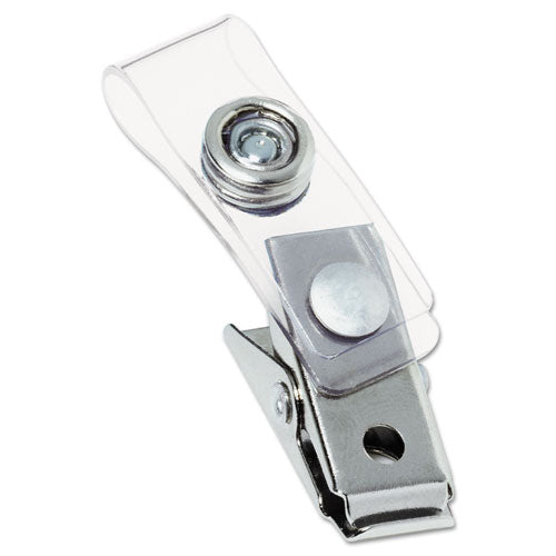 Badge Clips With Plastic Straps, 0.5