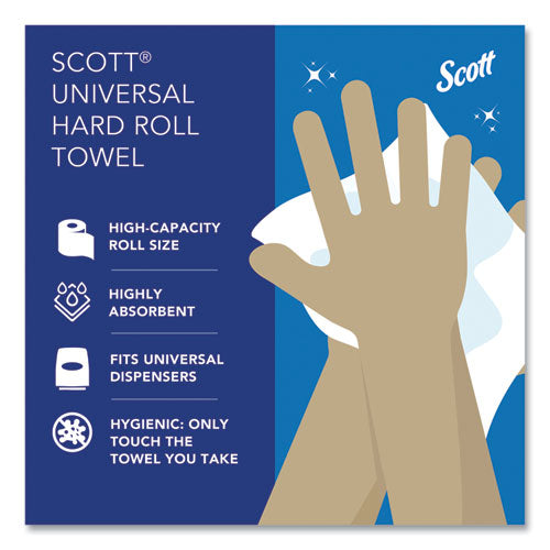 Essential High Capacity Hard Roll Towels For Business, Absorbency Pockets, 1-ply, 8