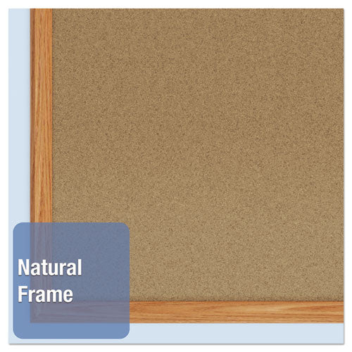 Economy Cork Board With Oak Frame, 48