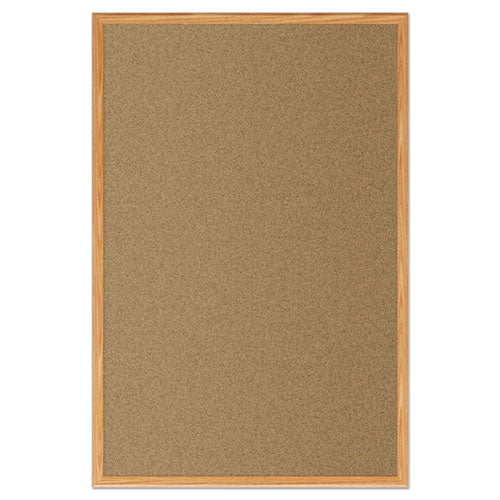 Economy Cork Board With Oak Frame, 48