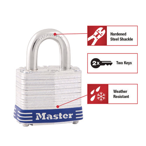 Four-pin Tumbler Lock, Laminated Steel Body, 1.12
