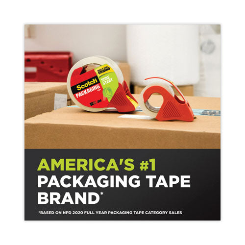 Sure Start Packaging Tape With Dispenser, 1.5