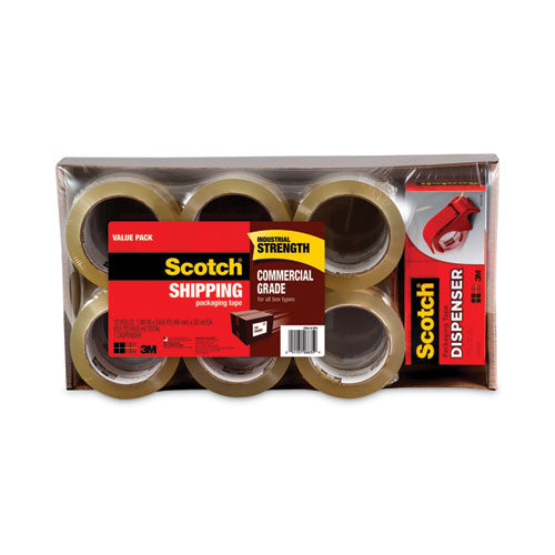 3750 Commercial Grade Packaging Tape With Dp300 Dispenser, 3