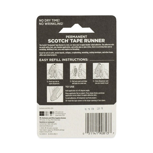 Refill For The Redesigned Scotch 6055 Tape Runner Dispenser, 0.31