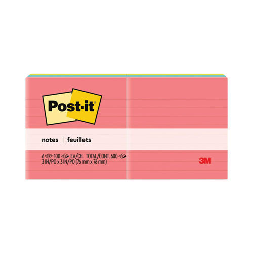 Original Pads In Poptimistic Collection Colors, Note Ruled, 3