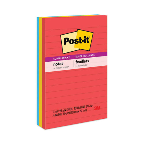 Pads In Playful Primary Collection Colors, Note Ruled, 4