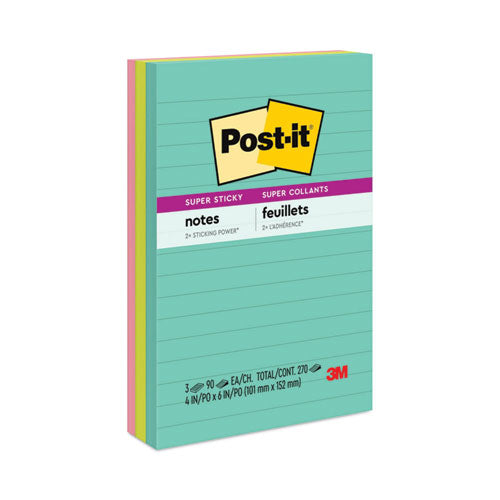 Pads In Supernova Neon Collection Colors, Note Ruled, 4