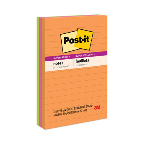 Pads In Energy Boost Collection Colors, Note Ruled, 4