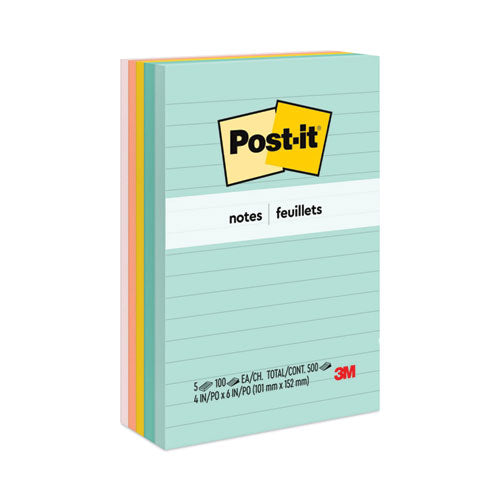 Original Pads In Beachside Cafe Collection Colors, Note Ruled, 4