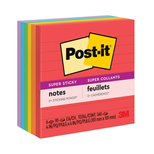 Pads In Playful Primary Collection Colors, Note Ruled, 4
