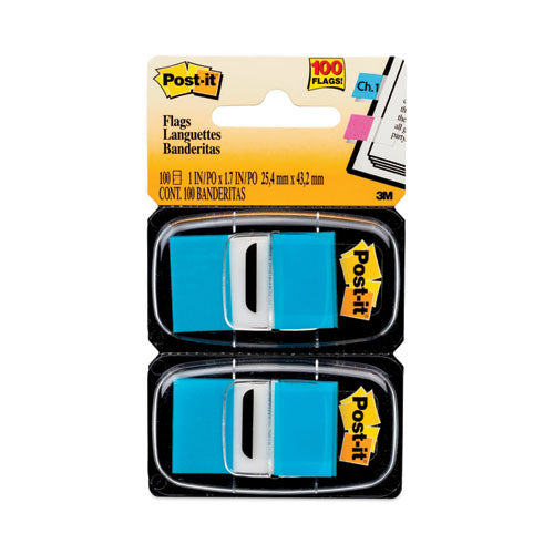 Standard Page Flags In Dispenser, Bright Blue, 50 Flags/dispenser, 2 Dispensers/pack