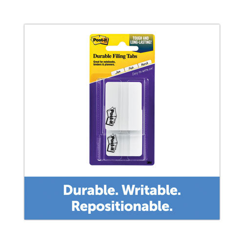 Lined Tabs, 1/5-cut, White, 2