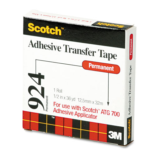 Atg Adhesive Transfer Tape, Permanent, Holds Up To 0.5 Lbs, 0.5