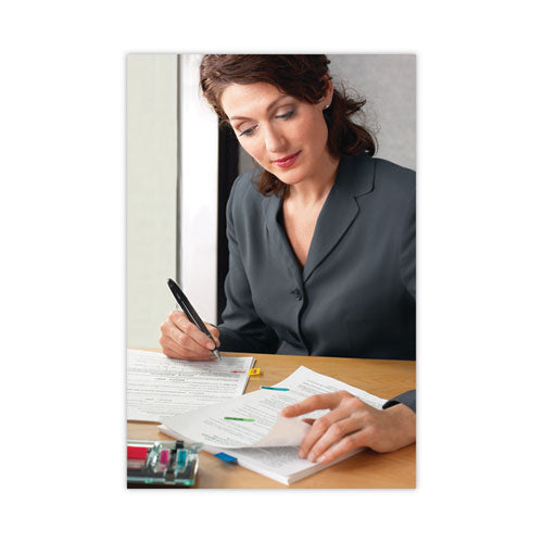 Note And Flag Dispenser, For 3 X 3 Pads, Black/clear, Includes 45-sheet Canary Super Sticky Pop-up Pad; (50) 1