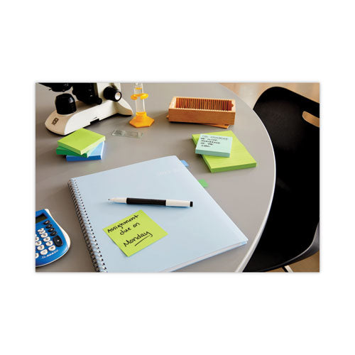 Note And Flag Dispenser, For 3 X 3 Pads, Black/clear, Includes 45-sheet Canary Super Sticky Pop-up Pad; (50) 1