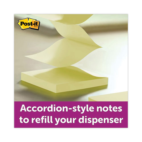 Note And Flag Dispenser, For 3 X 3 Pads, Black/clear, Includes 45-sheet Canary Super Sticky Pop-up Pad; (50) 1