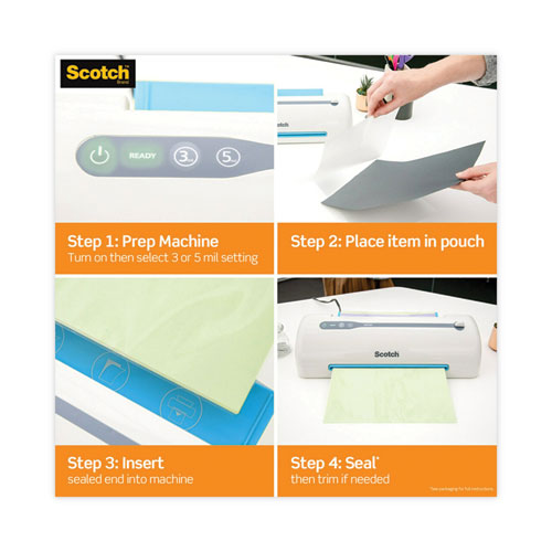 Self-sealing Laminating Pouches, 9.5 Mil, 9