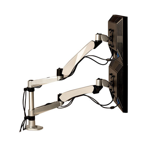Easy-adjust Desk Dual Arm Mount For 27