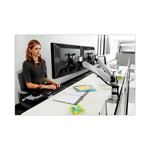 Easy-adjust Desk Dual Arm Mount For 27