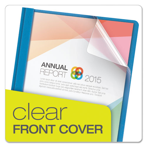 Clear Front Standard Grade Report Cover, Three-prong Fastener, 0.5