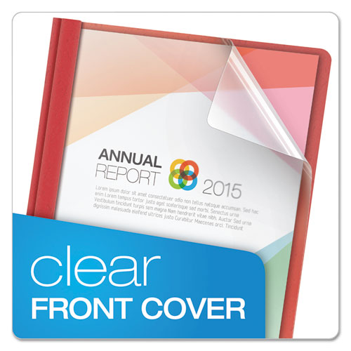 Clear Front Standard Grade Report Cover, Three-prong Fastener, 0.5