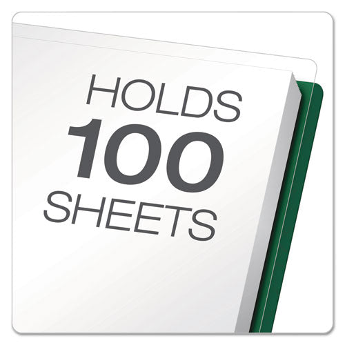 Clear Front Report Cover, Three-prong Fastener, 0.5