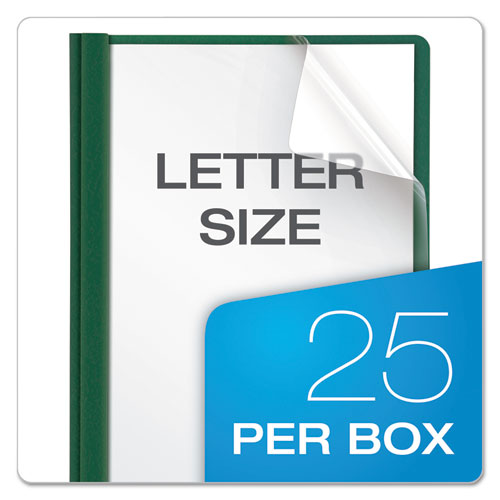 Clear Front Report Cover, Three-prong Fastener, 0.5