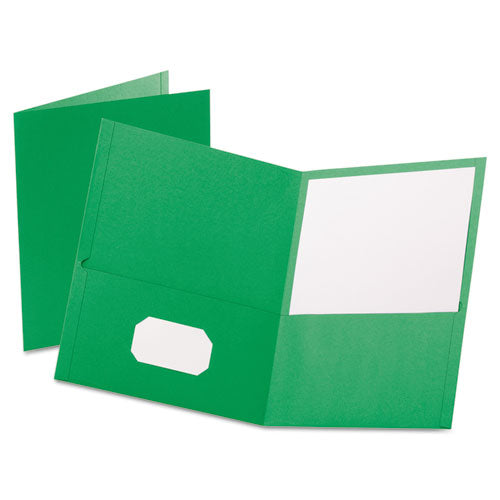 Twin-pocket Folder, Embossed Leather Grain Paper, 0.5