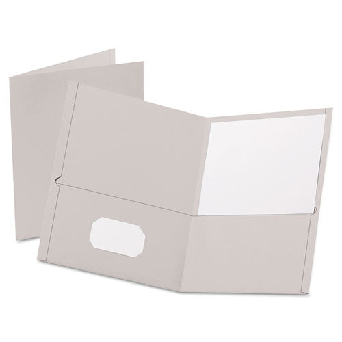 Twin-pocket Folder, Embossed Leather Grain Paper, 0.5