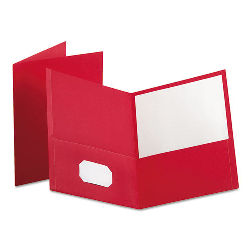 Twin-pocket Folder, Embossed Leather Grain Paper, 0.5