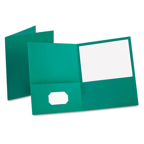 Twin-pocket Folder, Embossed Leather Grain Paper, 0.5