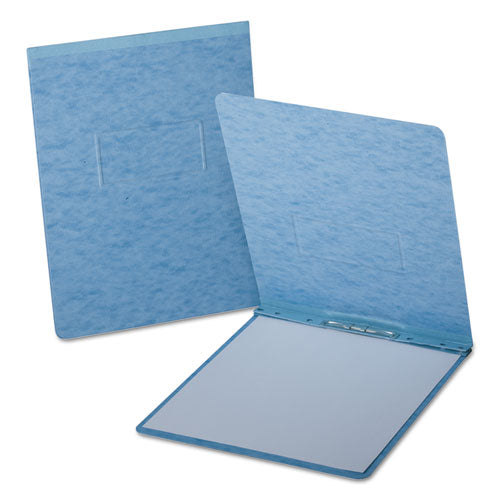 Pressguard Report Cover With Reinforced Top Hinge, Two-prong Metal Fastener, 2" Capacity, 8.5 X 11, Light Blue/light Blue