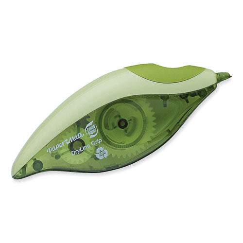 Dryline Grip Correction Tape, Recycled Dispenser, Green/white Applicator, 0.2