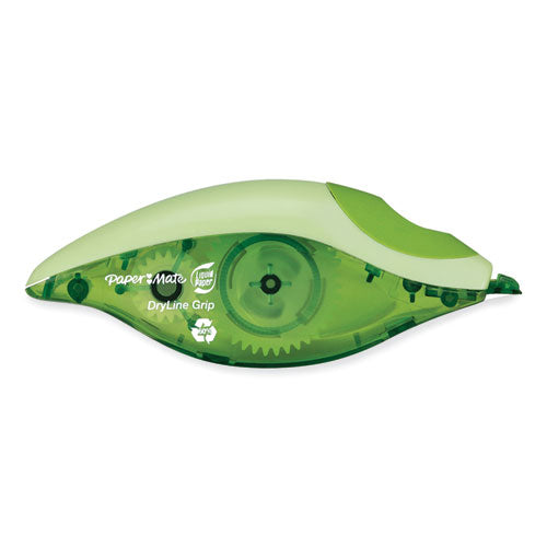 Dryline Grip Correction Tape, Recycled Dispenser, Green/white Applicator, 0.2