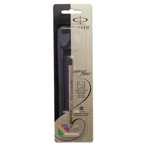 Refill For Parker Ballpoint Pens, Fine Conical Tip, Black Ink