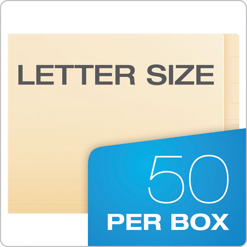Manila Laminated End Tab Fastener Folders, 11-pt Manila, 0.75